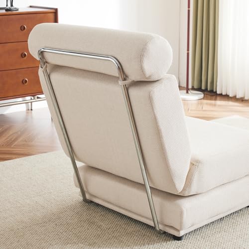 Beige Folding Sofa Bed Futon Couch Q5866