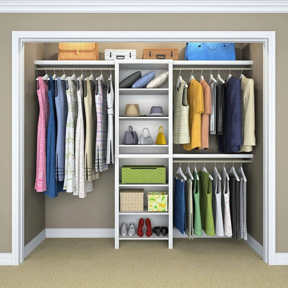 White Wood Closet System C187745