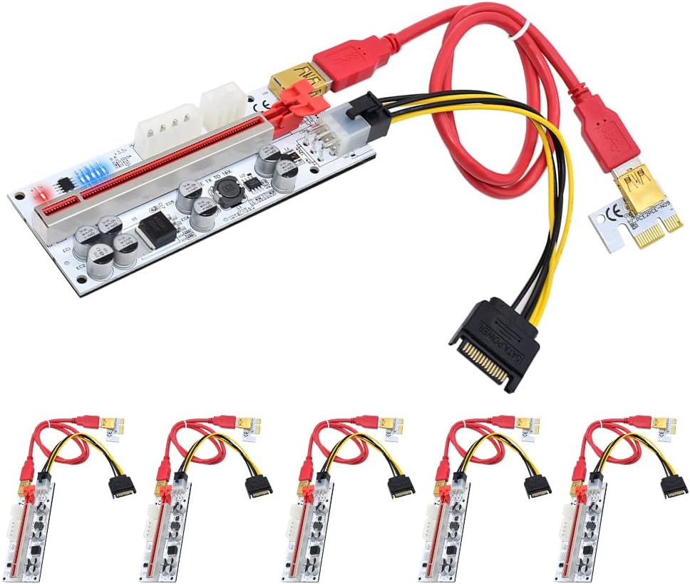 1X to 16X USB 3.0 PCIe Riser Card 6 PCS E198