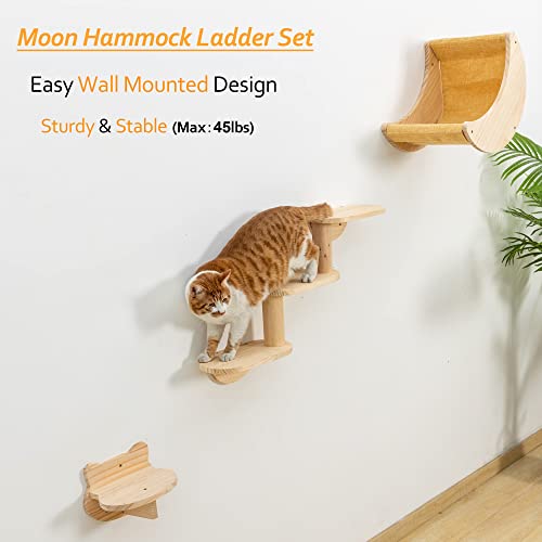 Solid Wood Cat Wall Shelves 3pcs/Set C868