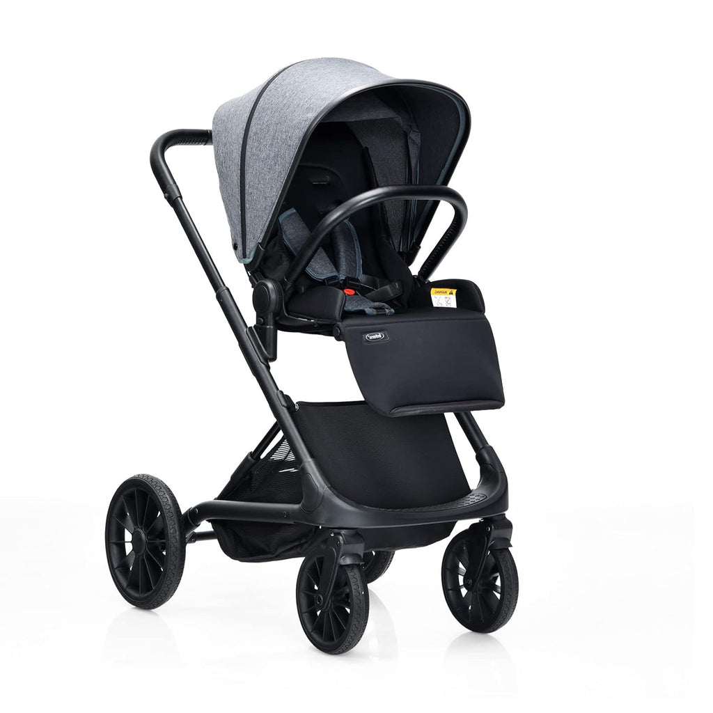 2 in 1 Convertible Baby Stroller with Aluminum Frame (Black) X77024