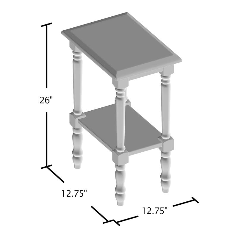 Marble Top End Table in Dark Cherry V9853
