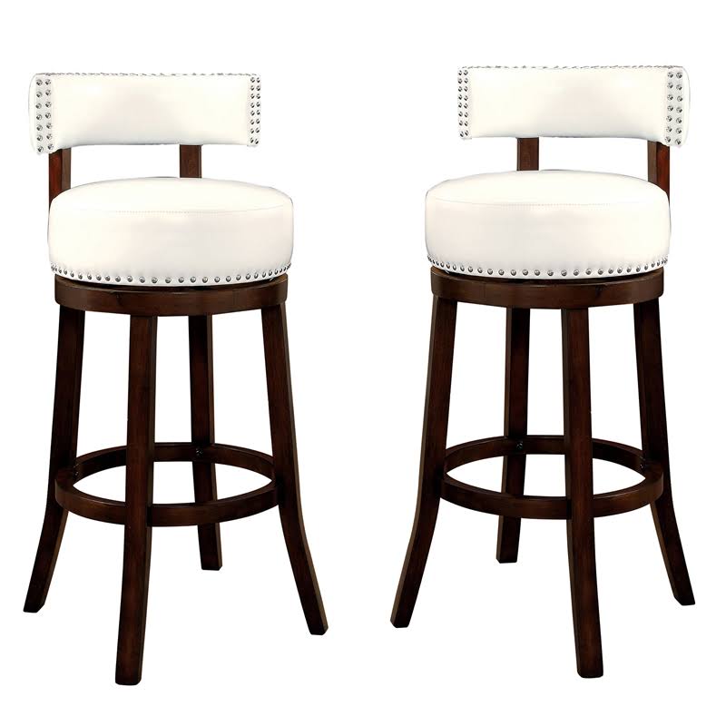 White Swivel Bar Stool A775