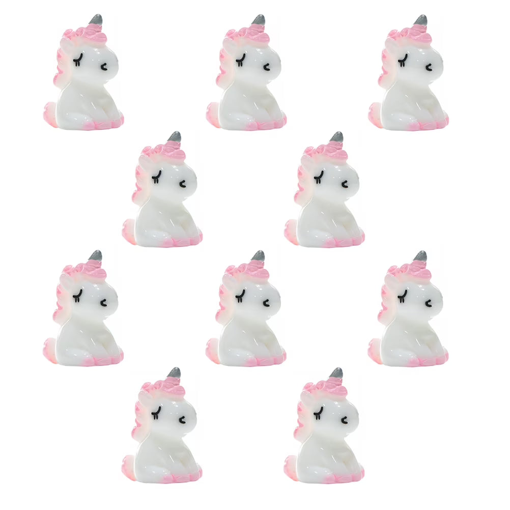 10pcs Miniature Unicorn Figurine Ornaments K4232