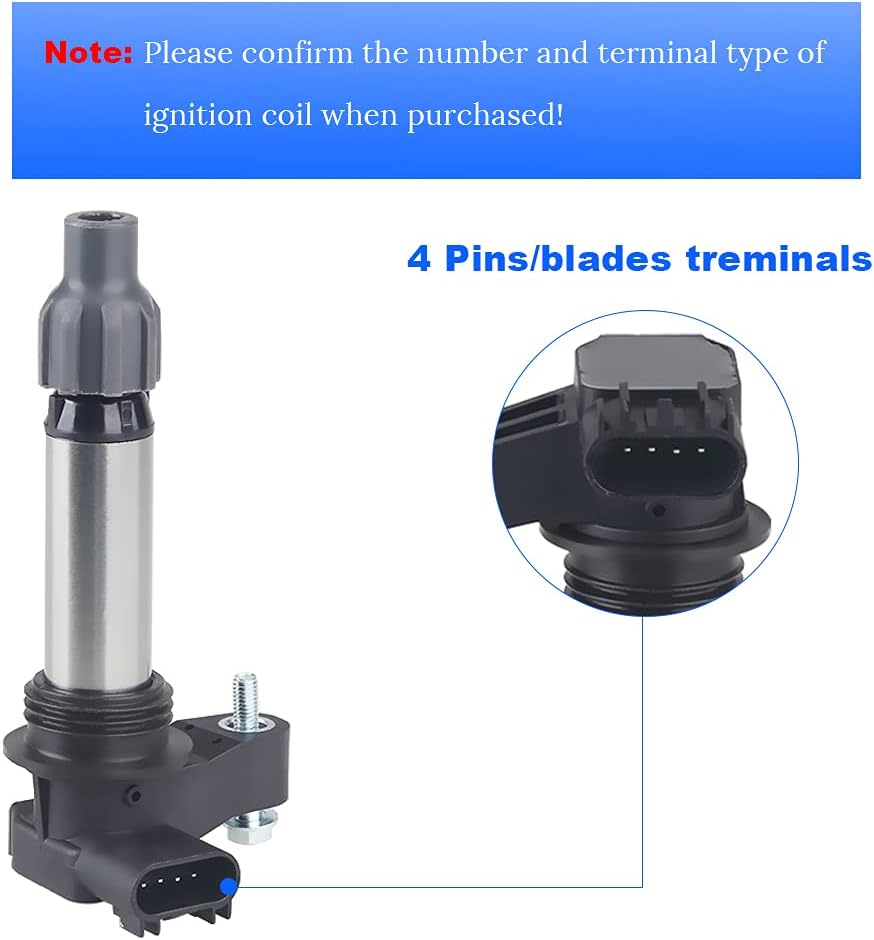 Ignition Coil Pack of 6 for V6 3.0L 3.2L 3.6L J853