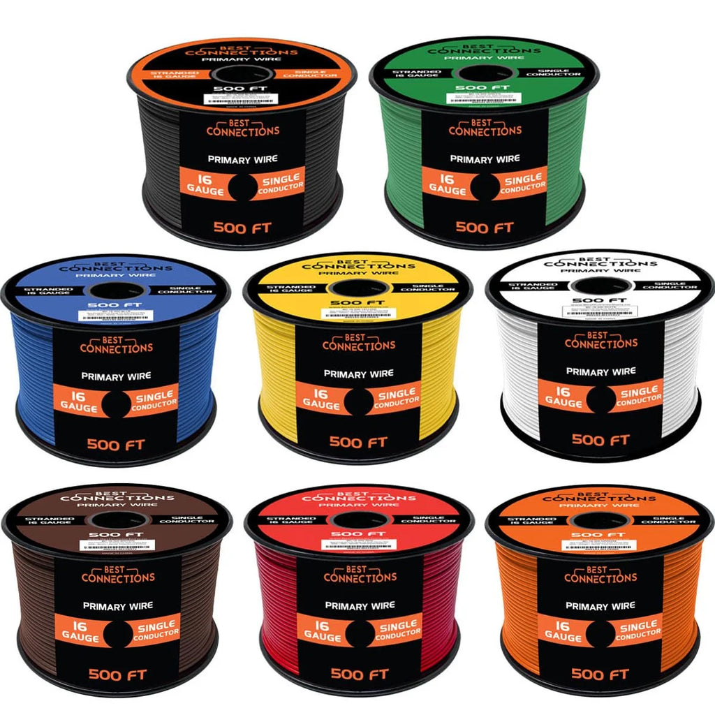 16 Gauge Automotive Primary Wire 8 Color 500ft K287