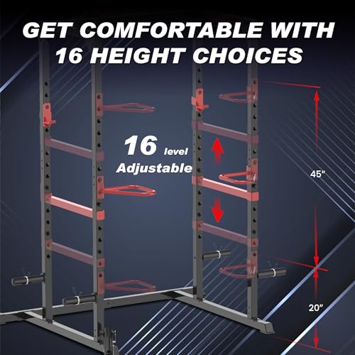 Power Cage Squat Rack with LAT Pulldown 800 lb Capacity L14770