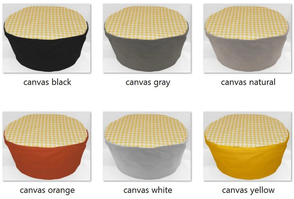 Yellow & White Checked Gingham Slow Cooker Cover Z585