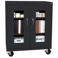 Clear View Counter Height Cabinet, Black - 36 x 24 x 48 in. Z54058