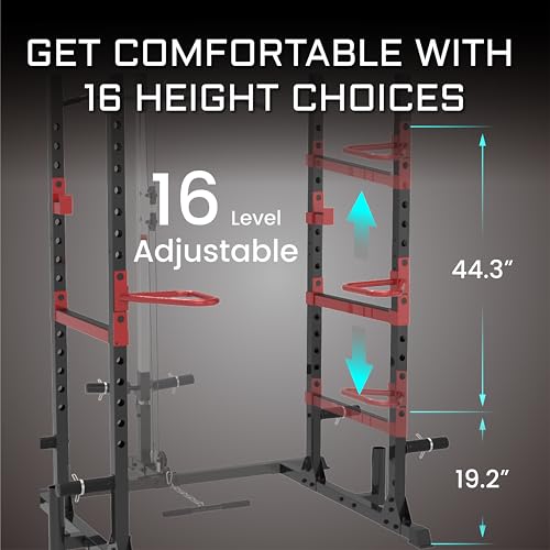 Power Cage Squat Rack with LAT Pulldown 800 lb Capacity L14770