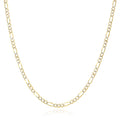 18K Gold Over Silver Diamond-Cut Figaro Chain Necklace C130981