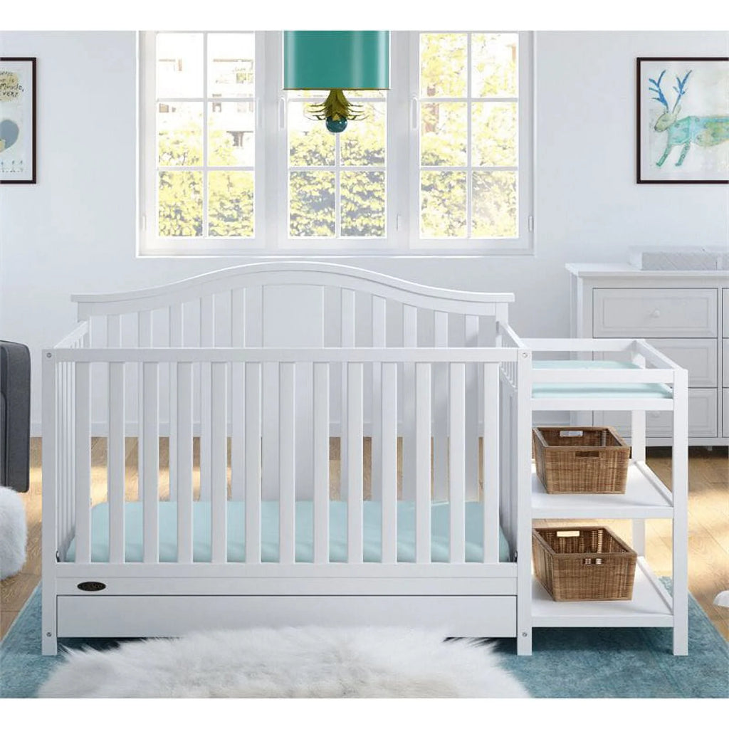 4-in-1 Convertible Crib and Changer with Drawer W110404