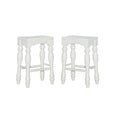 Set of 2 White Counter Height Barstools M123777
