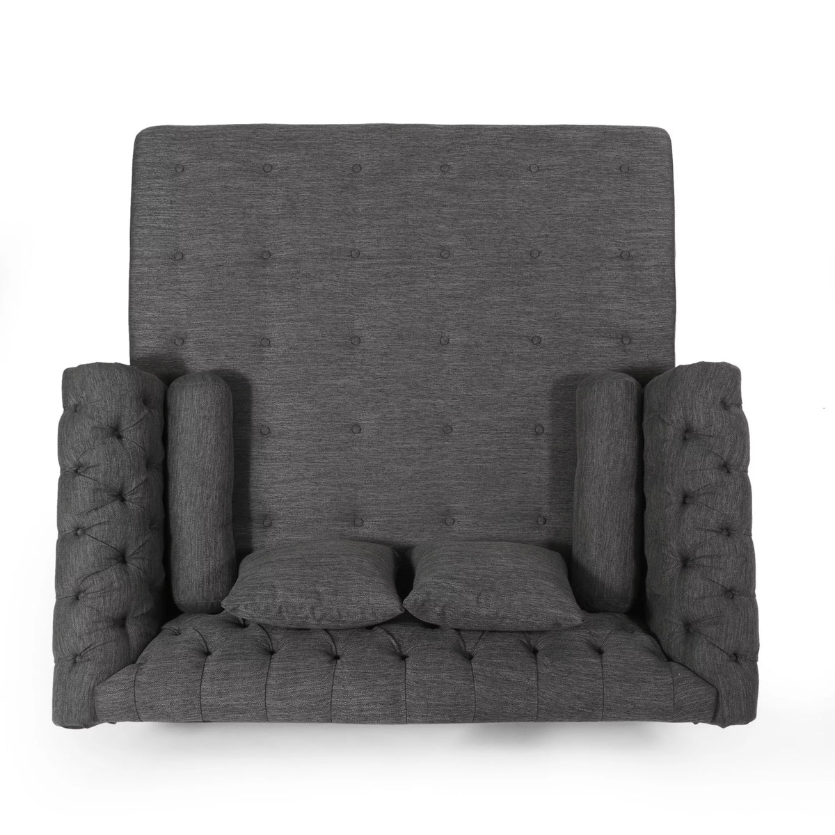 Dark Brown and Charcoal Tufted Chaise Lounge Y833140