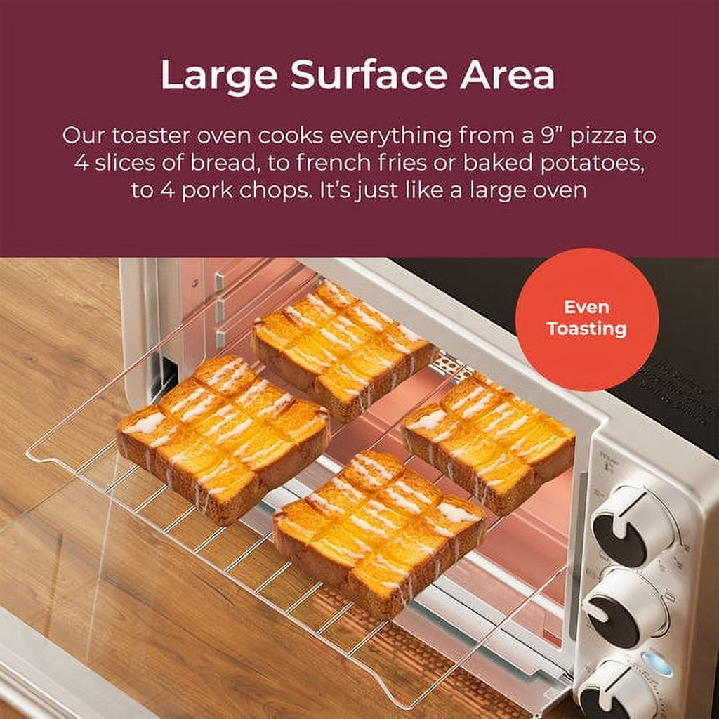 Stainless Steel 4 Slice Toaster Oven with 30 Minute Timer E315415