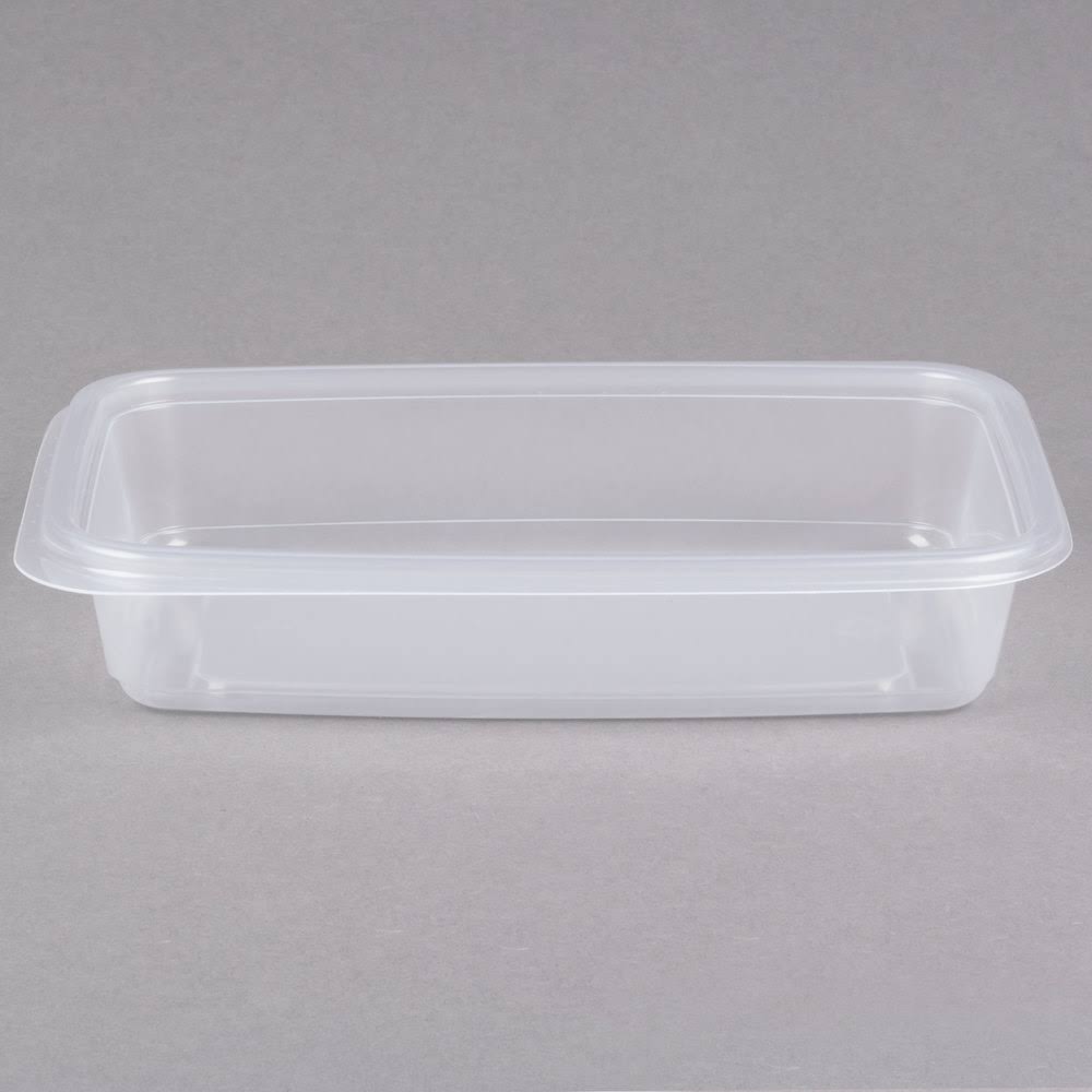 24 oz Clear Rectangular Microwaveable Container W4349