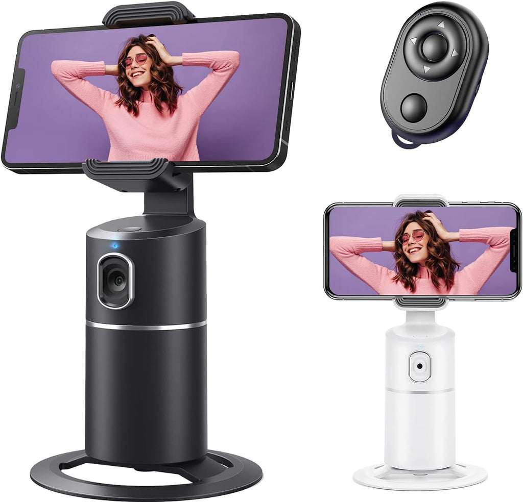 Black White Face Tracking Phone Holder Tripod Q1036
