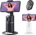 Black White Face Tracking Phone Holder Tripod Q1036
