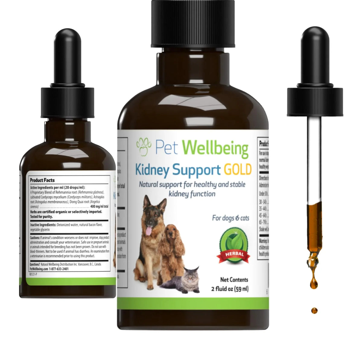 2 oz Herbal Kidney Support Supplement for Dogs M6036