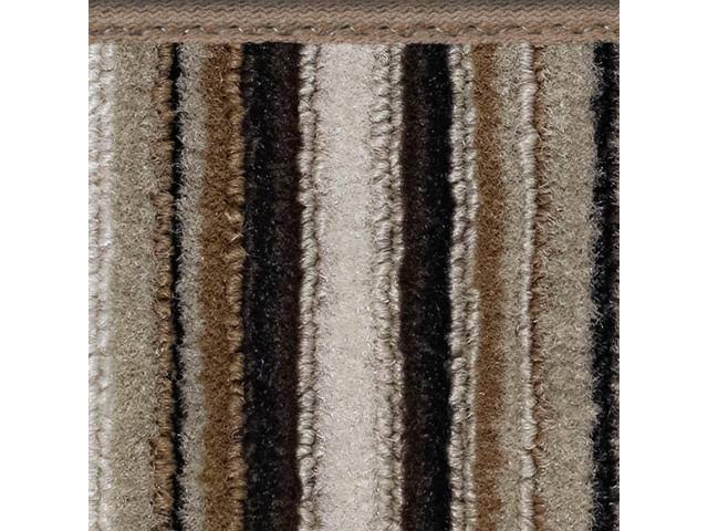 Mocha Brown Stripe Skid-Resistant Carpet Runner 8 ft. x 36 in. R255715