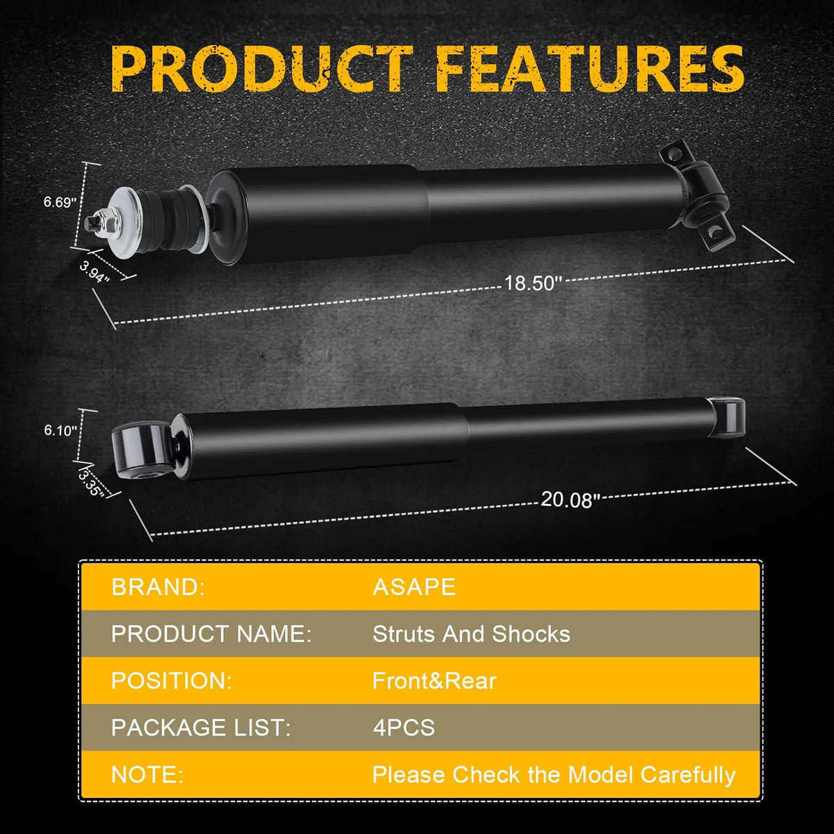 Struts and Shocks Kit Shock Absorber for Sierra 1500 for Silverado 1500 V134