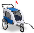 2-in-1 Dog Bike Trailer Pet Stroller with Universal Hitch R28628