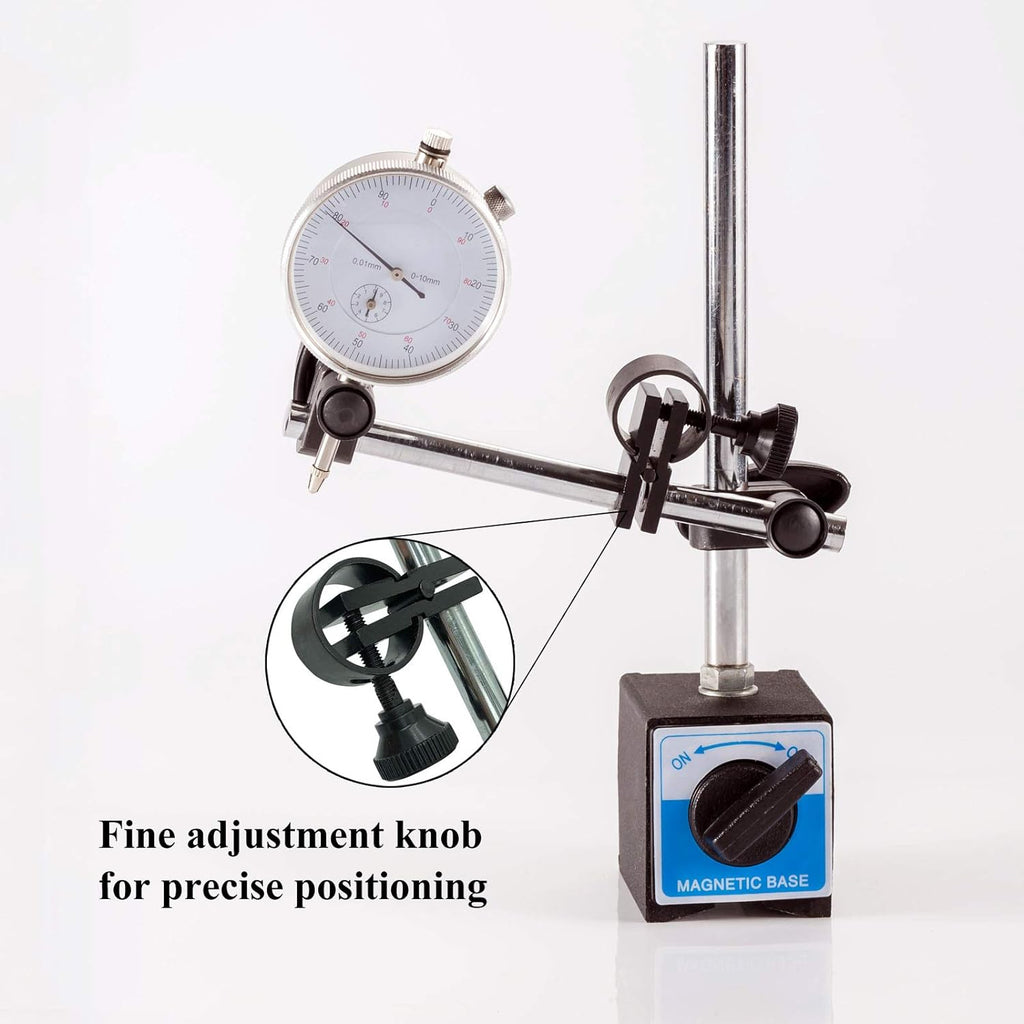 0.01mm Dial Indicator Gauge with Magnetic Base, Pack of 2 V690