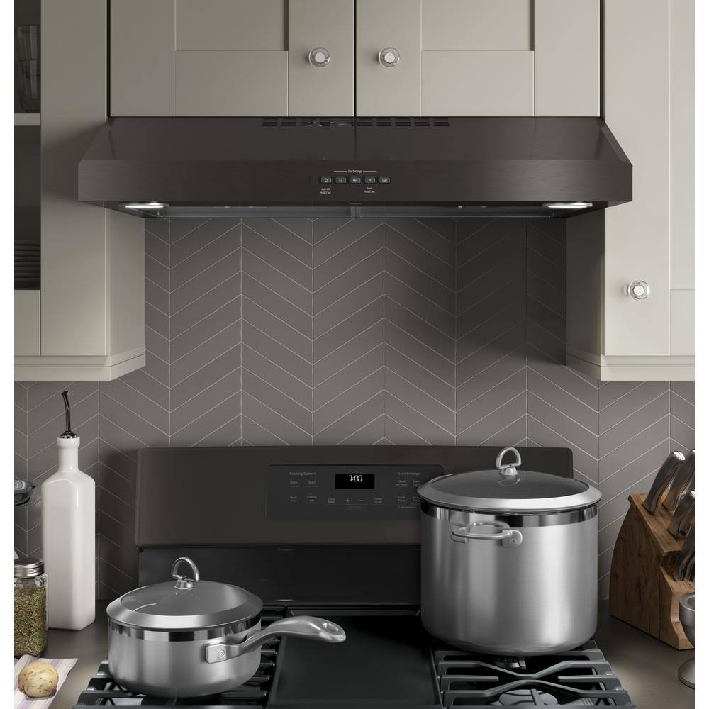 30-Inch Under-Cabinet Range Hood, Black Stainless T2565