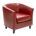 Red Leather Club Chair U8859