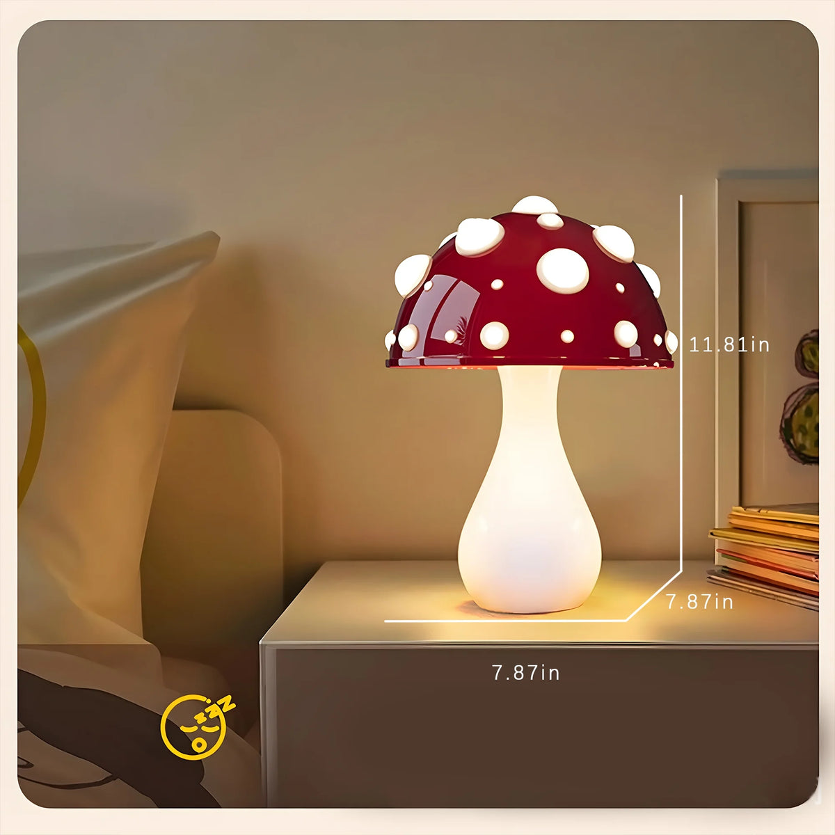 Mushroom Table Lamp Night Light White V412