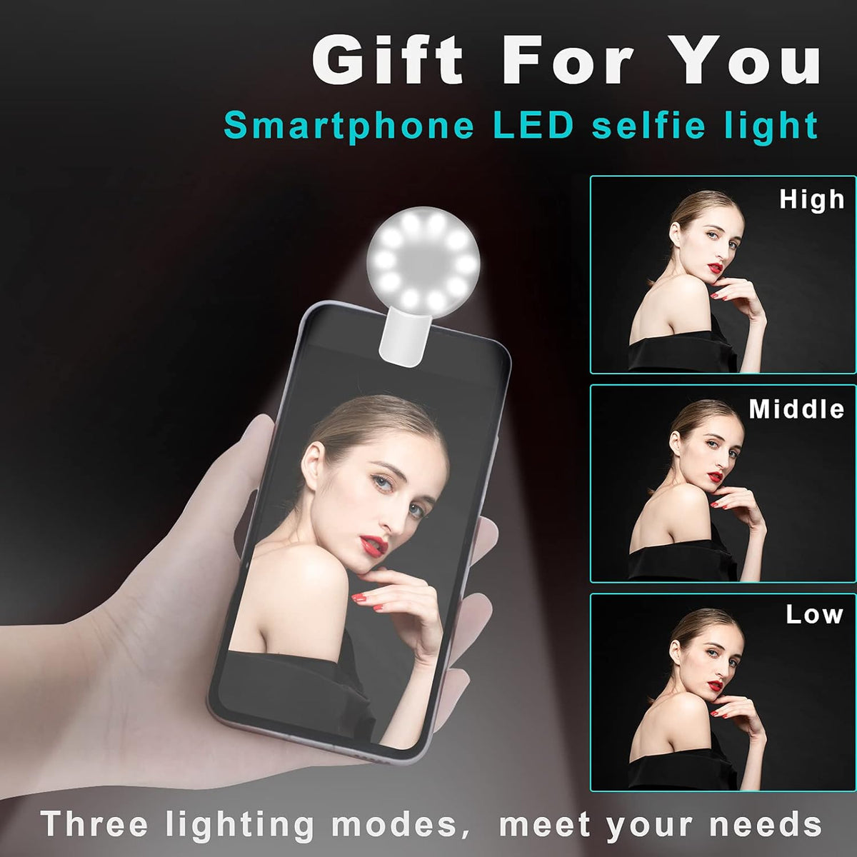 Smart Tracking Phone Holder with Selfie Light L5021