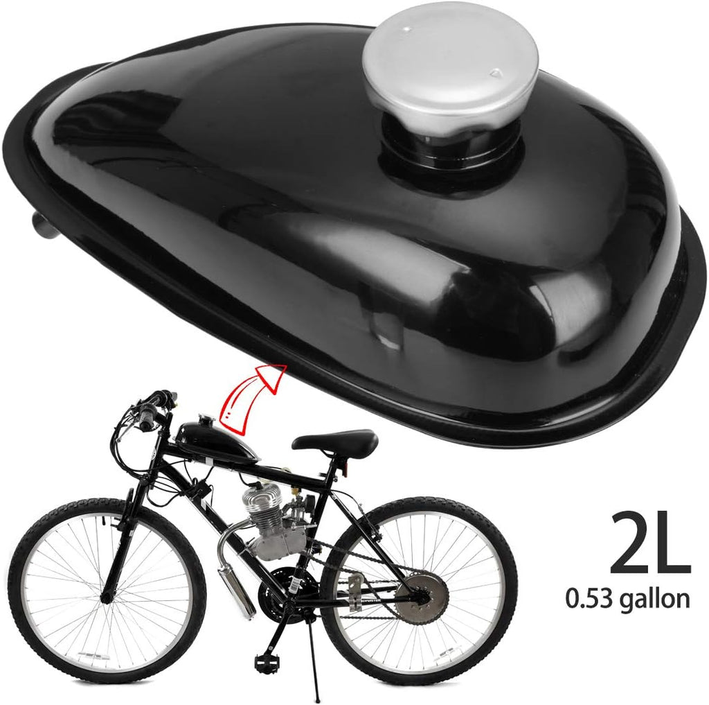 2L Metal Fuel Gas Tank with Cap for Motorized Bicycle Engine U793