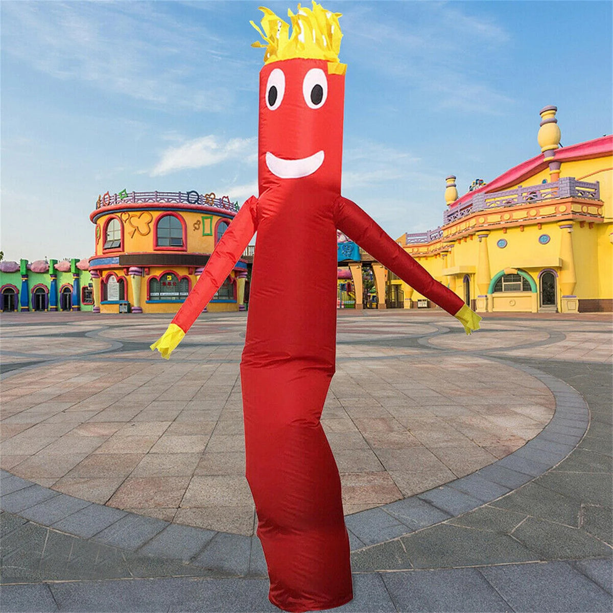 10ft Inflatable Tube Man Set Red Air Wavy Dancer Doll C70567
