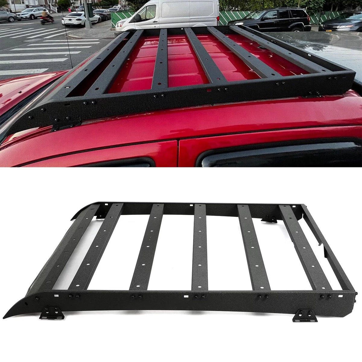 Roof Rack Luggage Cargo Carrier Basket Steel F4908