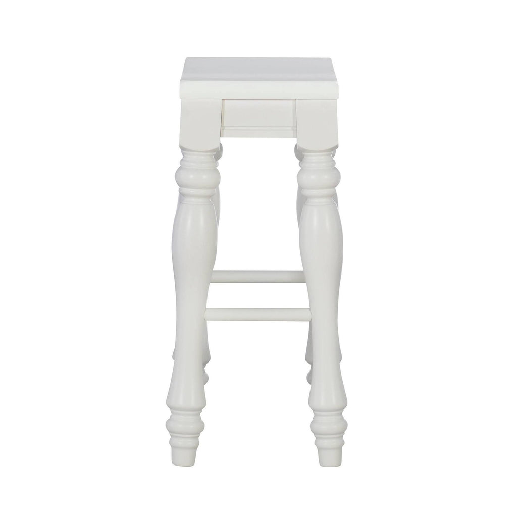 Set of 2 White Counter Height Barstools M123777