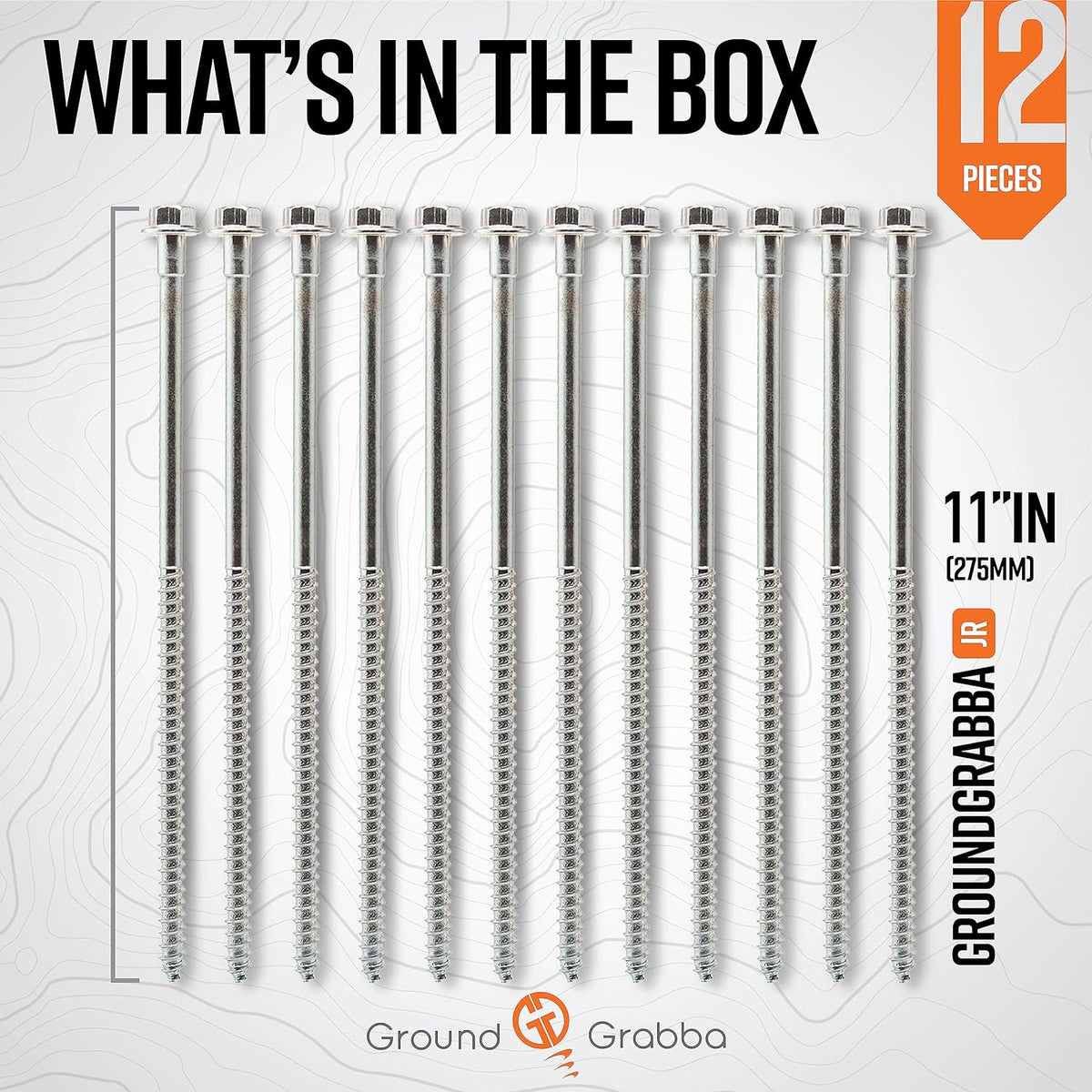 11 Inch Heavy Duty Screw-In Ground Anchors, 12 Pack U7637