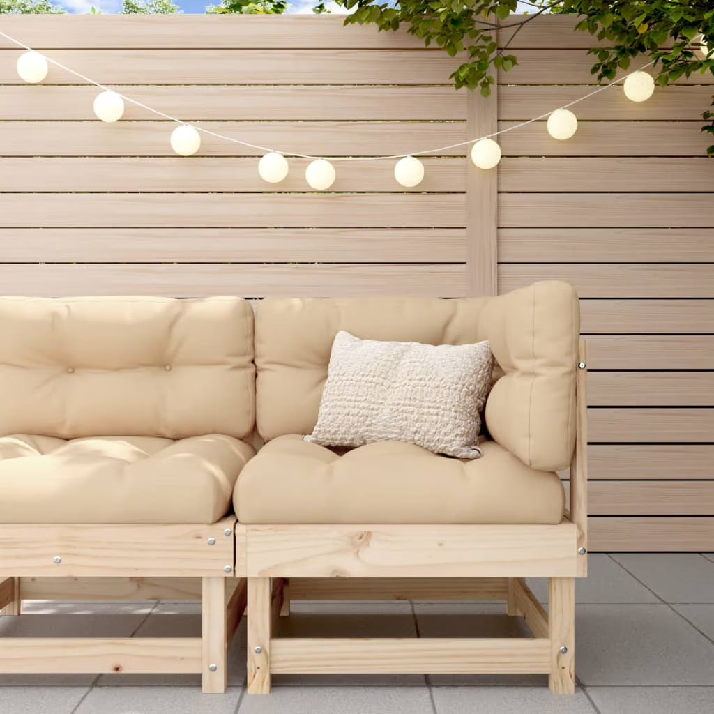Solid Wood Pine Corner Sofa with Cushions K162