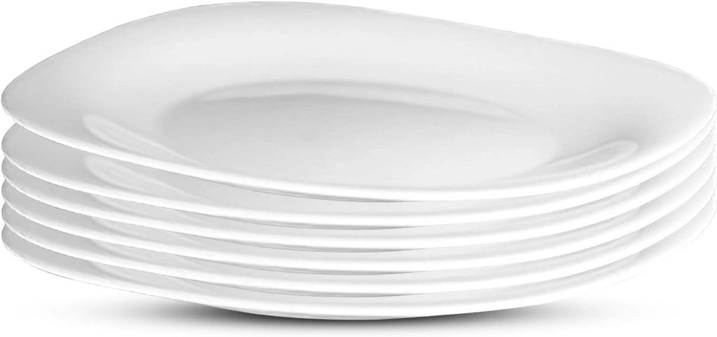Set of 6 Tempered Opal Glass Dinner Plates Q8442