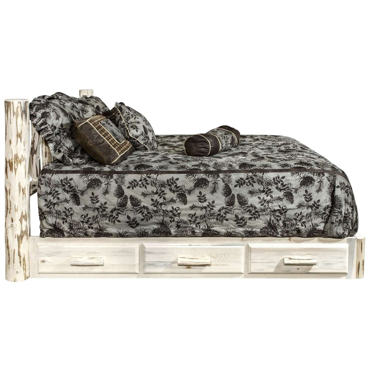 Full Platform Bed with Storage E808477