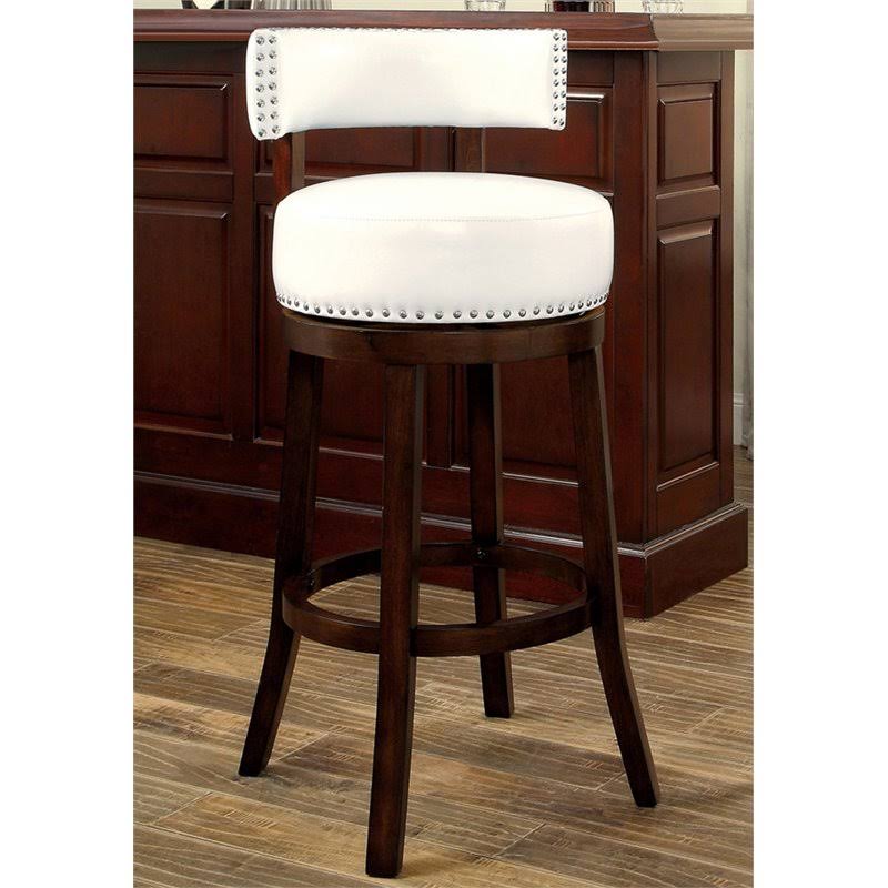 White Swivel Bar Stool A775