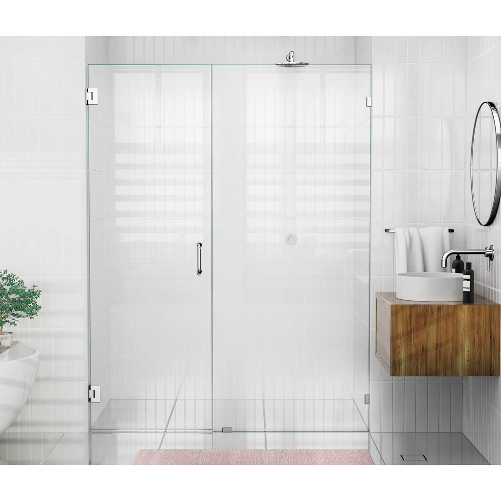 Chrome Frameless Hinged Shower Door A4895