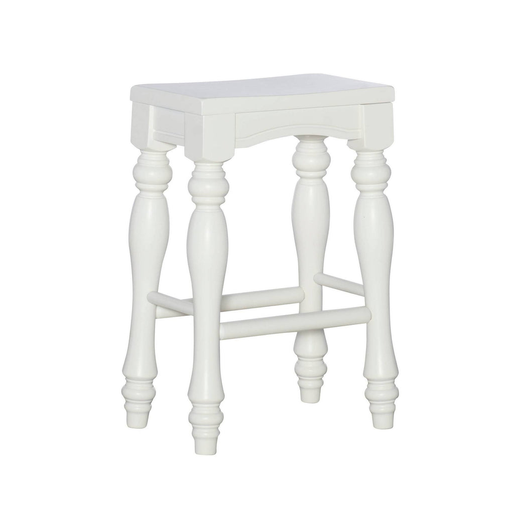 Set of 2 White Counter Height Barstools M123777