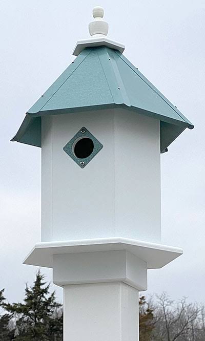 Verdigris Bird House F22294