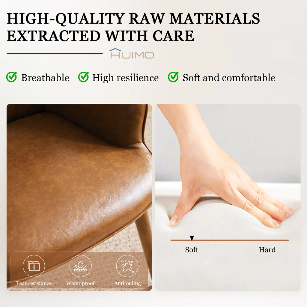 Faux Leather Accent Chair with Wing Side K536