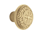Single Knob Only Satin Brass and Brown U436