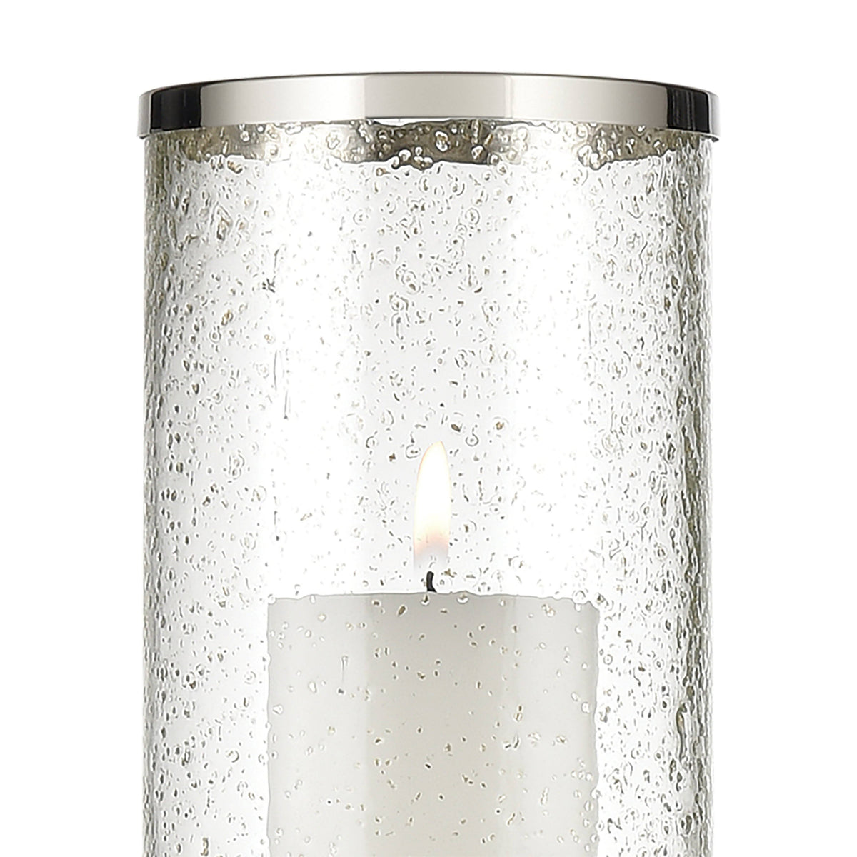 Tall Guy Candle Holder in Chrome and Clear J910405