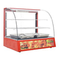 26 Curved Glass Display Warmer, 110V, Red D916