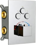 Polished Chrome Brass Thermostatic Shower Diverter Valve with Trim A558
