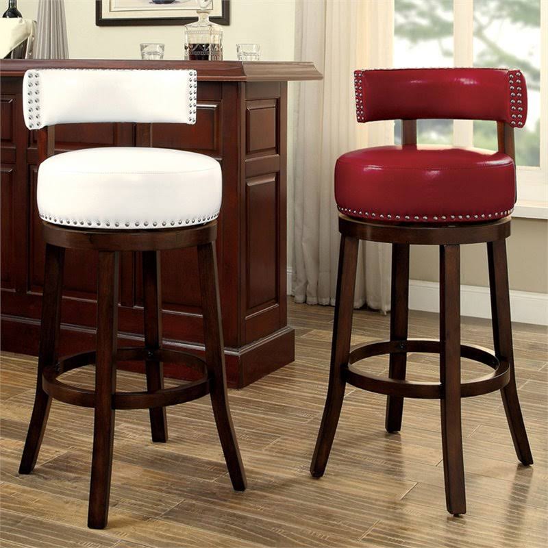 White Swivel Bar Stool A775