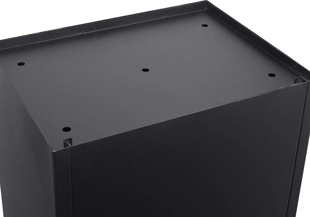 Black Steel Freestanding Parcel Drop Mail Box with Locking Letterbox Y8856
